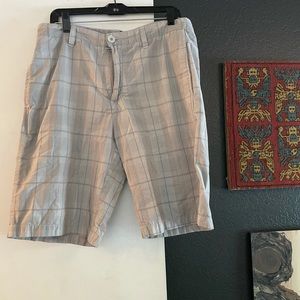 Micros Grey and Blue Plaid Shorts